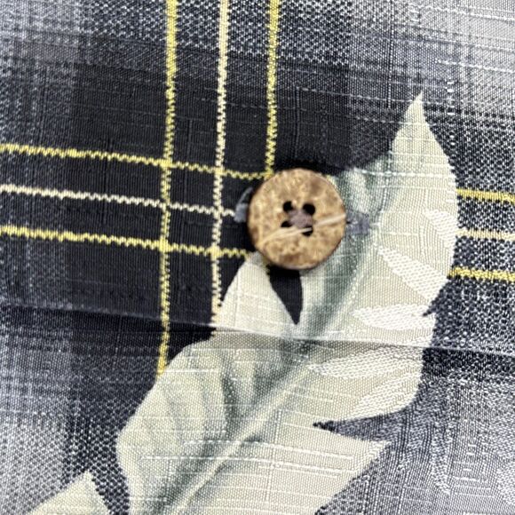 Tommy Bahama Shirt Mens XL Black Silk Hawaiian Pineapple Camp Aloha Short Sleeve - Picture 14 of 16